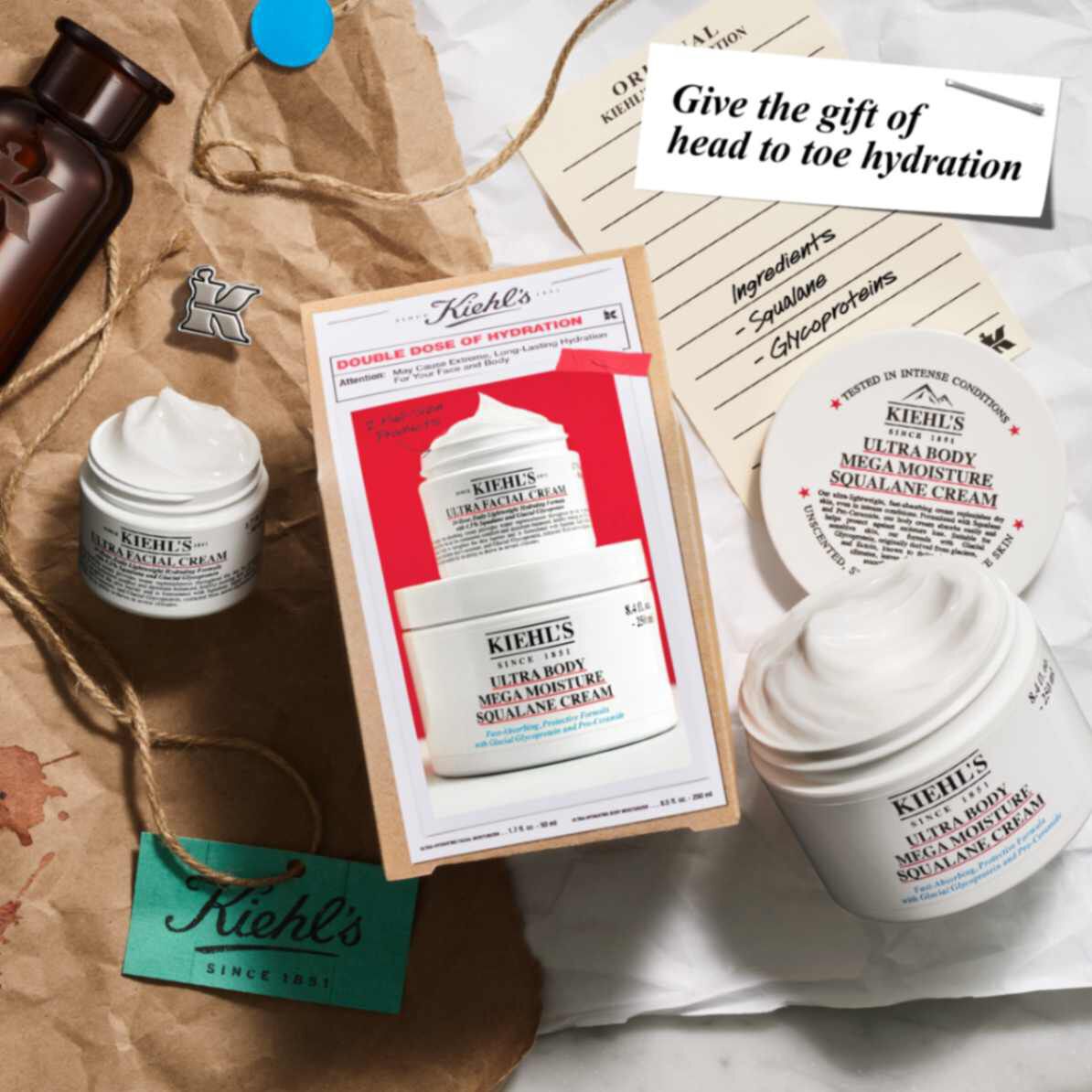 KIEHL’S ULTRA FACIAL CREAM 2個セット Kiehl's Since 1851 2-Pc. Home & Away For The Holidays Ultra Facial