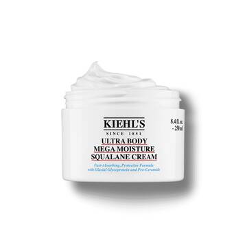 Jar of Kiehl’s Ultra Body Mega Moisture Squalane Cream – 8.4 fl oz/250 ml size