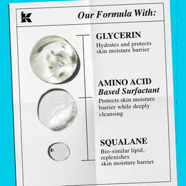 Kiehl's Ultra Facial Barrier- Hydrating Cleanser Ingredients, Amino Acid, Squalane, Glycerin​